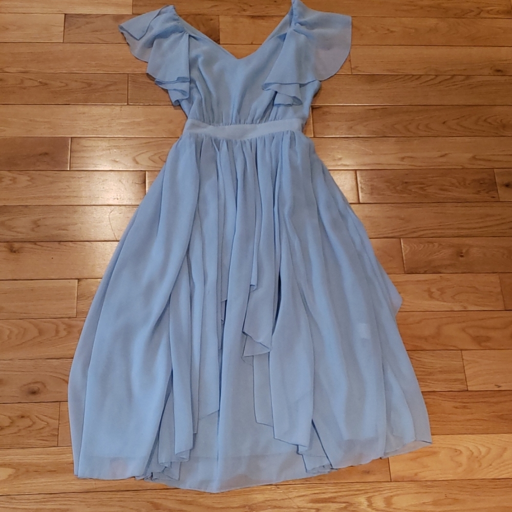 Cinderella-blue semi-formal dress